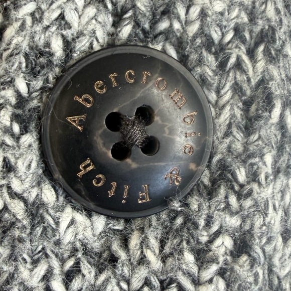 Y2K Abercrombie & Fitch Charcoal Cardigan Sweater. Size Small. - Picture 4 of 7
